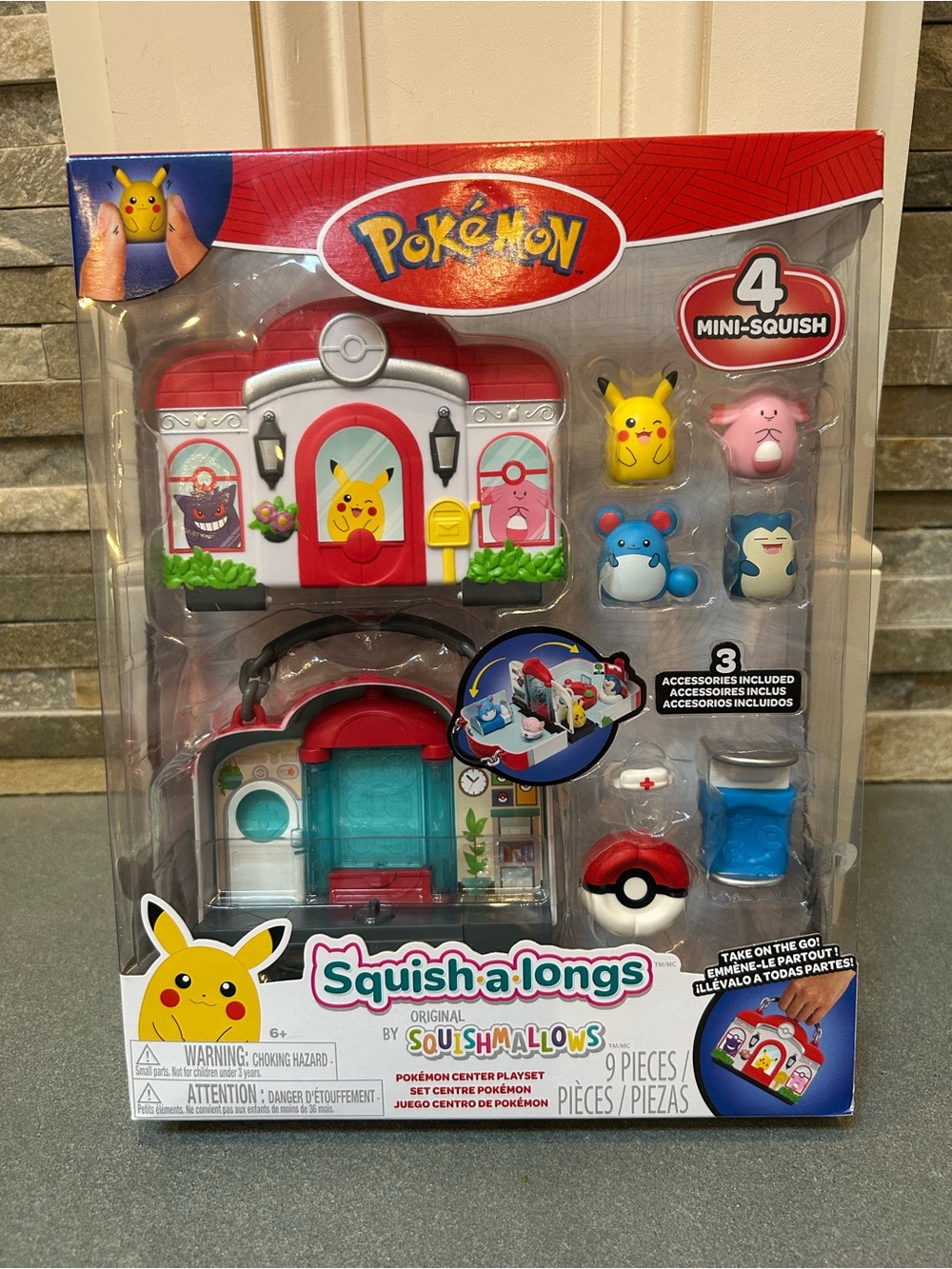 Pokemon Squish-a-longs Mini Playset – Read - Damaged Box
